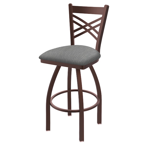 25" Swivel Counter Stool, Bronze Finish, Graph Seat